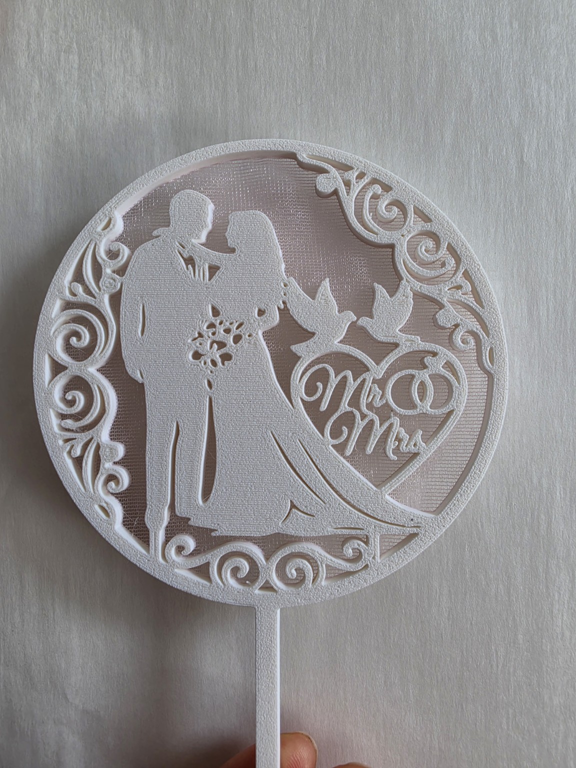 Cake topper personnalisé mariage