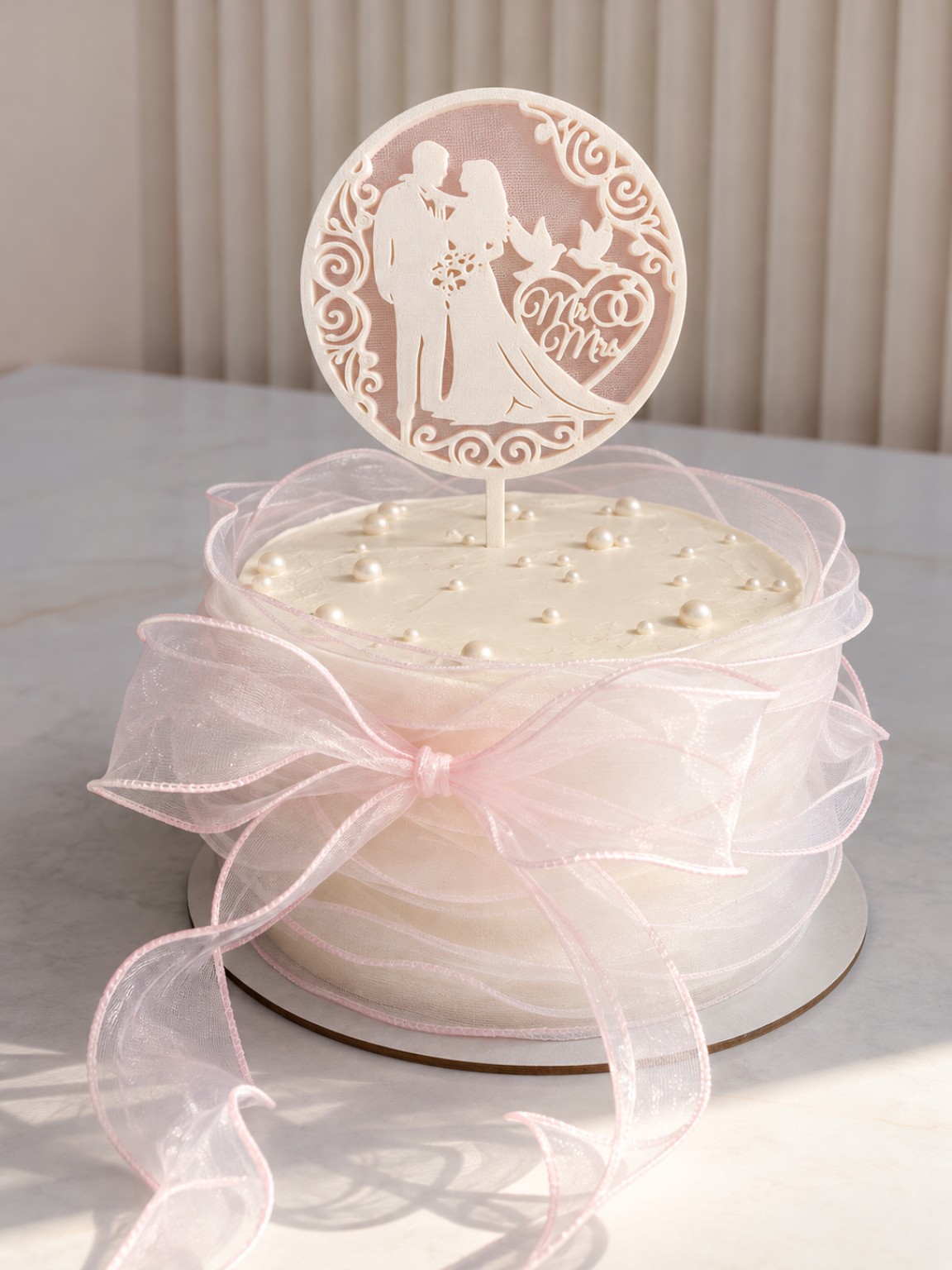 Cake topper mariage personnalisé